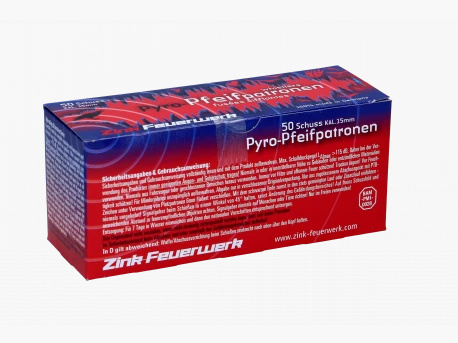 Zink Pyro-Patrony Gwizdkowe 15mm - Pudełko (a50)