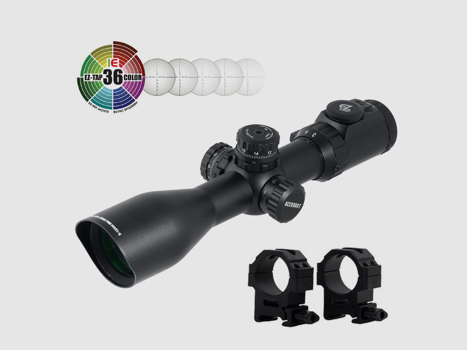 UTG Zielfernrohr Accushot compact 3-12x44 beleuchtet