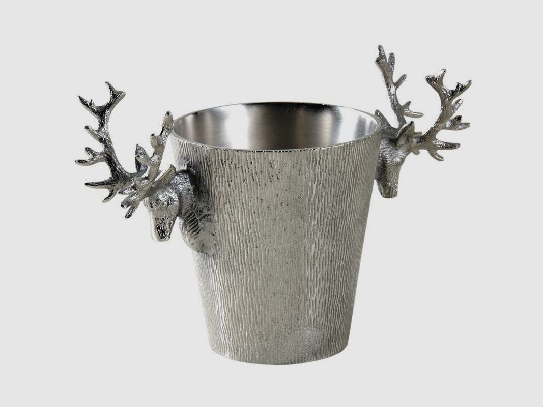 Lovergreen Kunst des Tisches Motiv Hirsch Champagner-Eimer - Aluminium