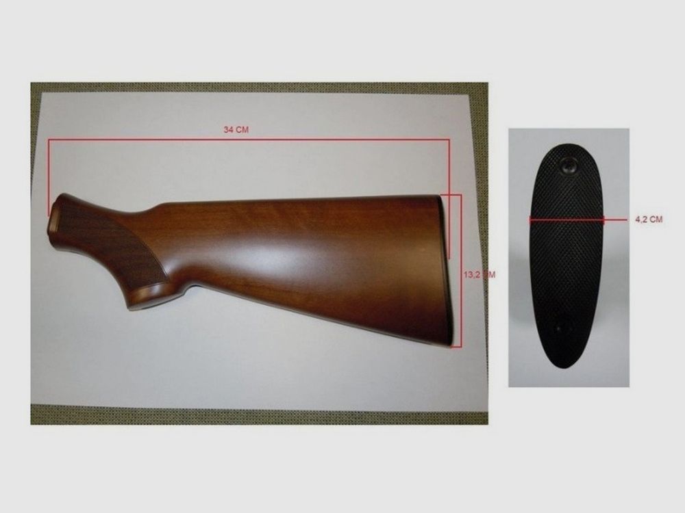 CALCIO TIPPEN BERETTA 304 camera 12, inclinazione a destra/STOCK TYPE CALCIO TIPPEN BERETTA 304 Ga 12, Cast OFF (Destra), immagine 2 di 2