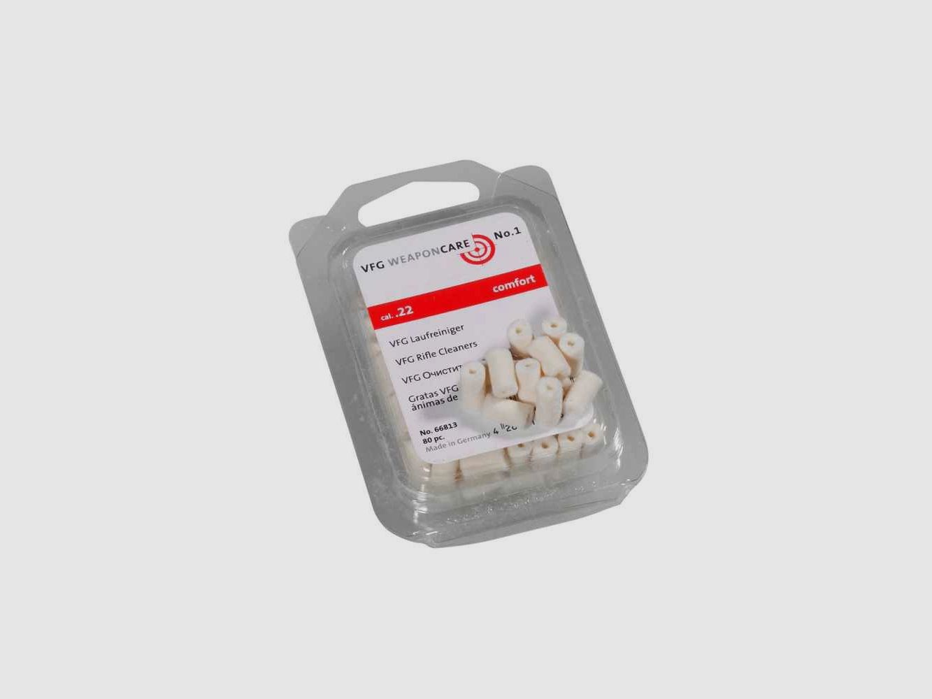 VFG Pulitore per canne "Comfort" Calibro / Contenuto della confezione: .22 / 80 pezzi