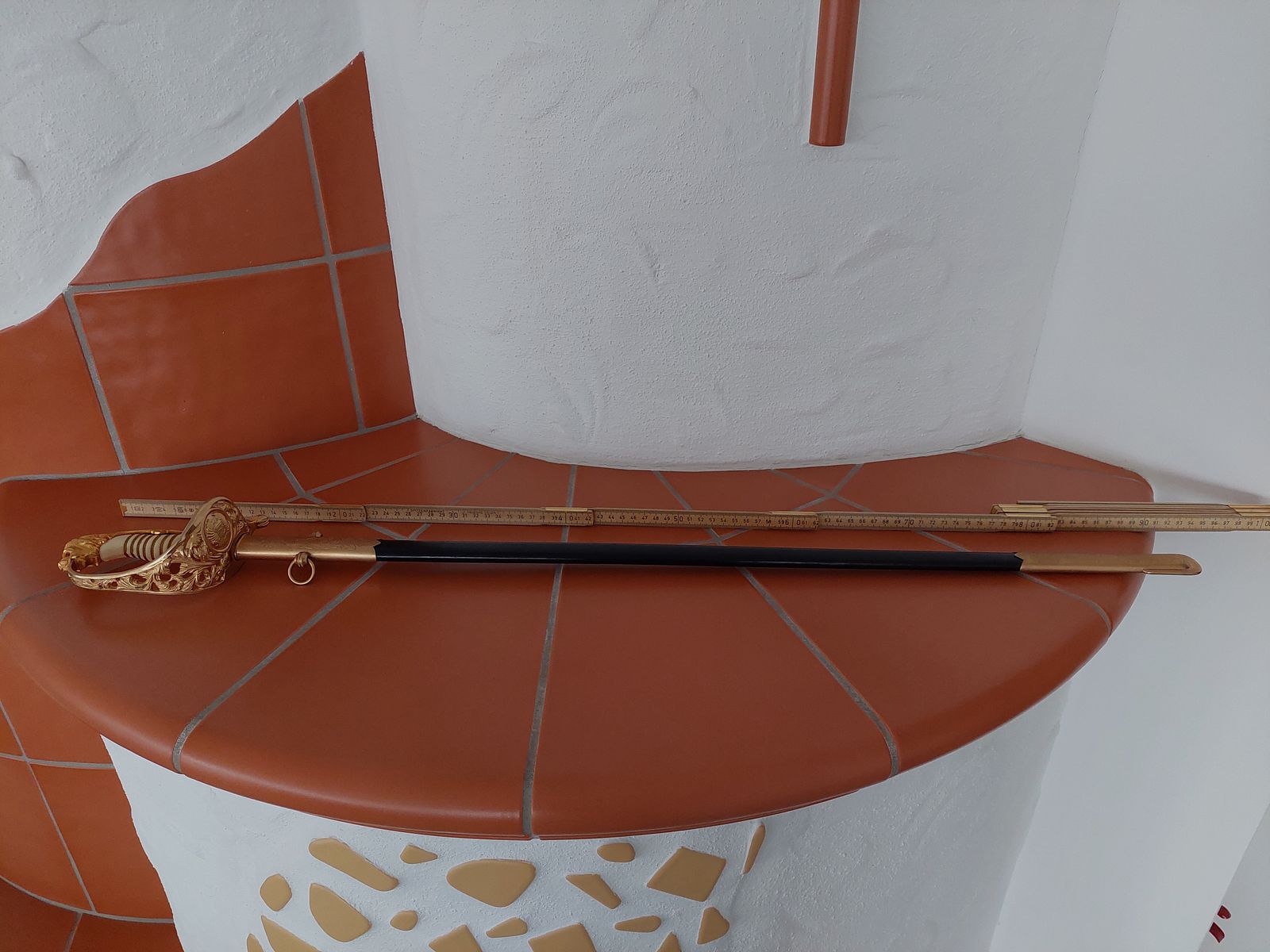 WKC sabel / degen, Colombia, 24 karaat verguld, prijs naar overeenstemming