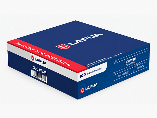 Étui .300 WSM Lapua avec amorce Boxer Large Rifle – 100 pcs.