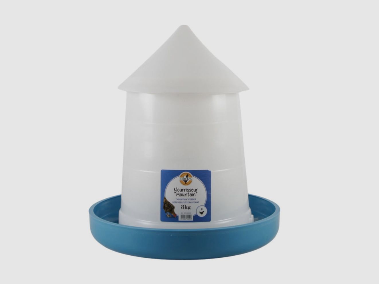Konischer Futterspender Mountain blau 8 kg, Bild 1 von 5