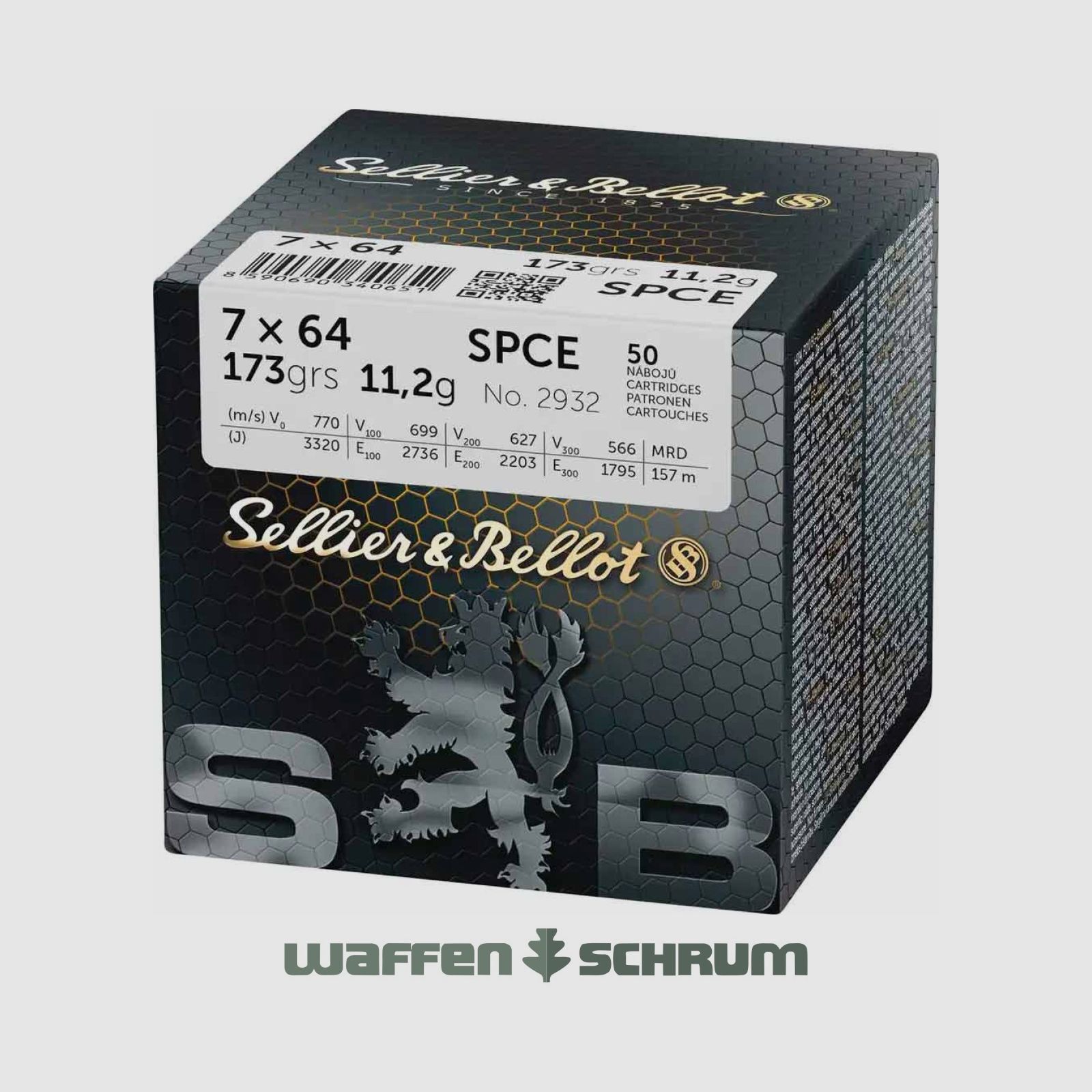 Sellier & Bellot Chaqueta parcial CE 11,2g - 173gr. 7x64