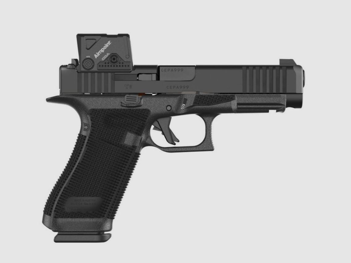 Pistole Glock 17 Gen6, A-Cut Combo, 9×19, Reflexvisier Aimpoint COA, 17 Schuss, Bild 2 von 2