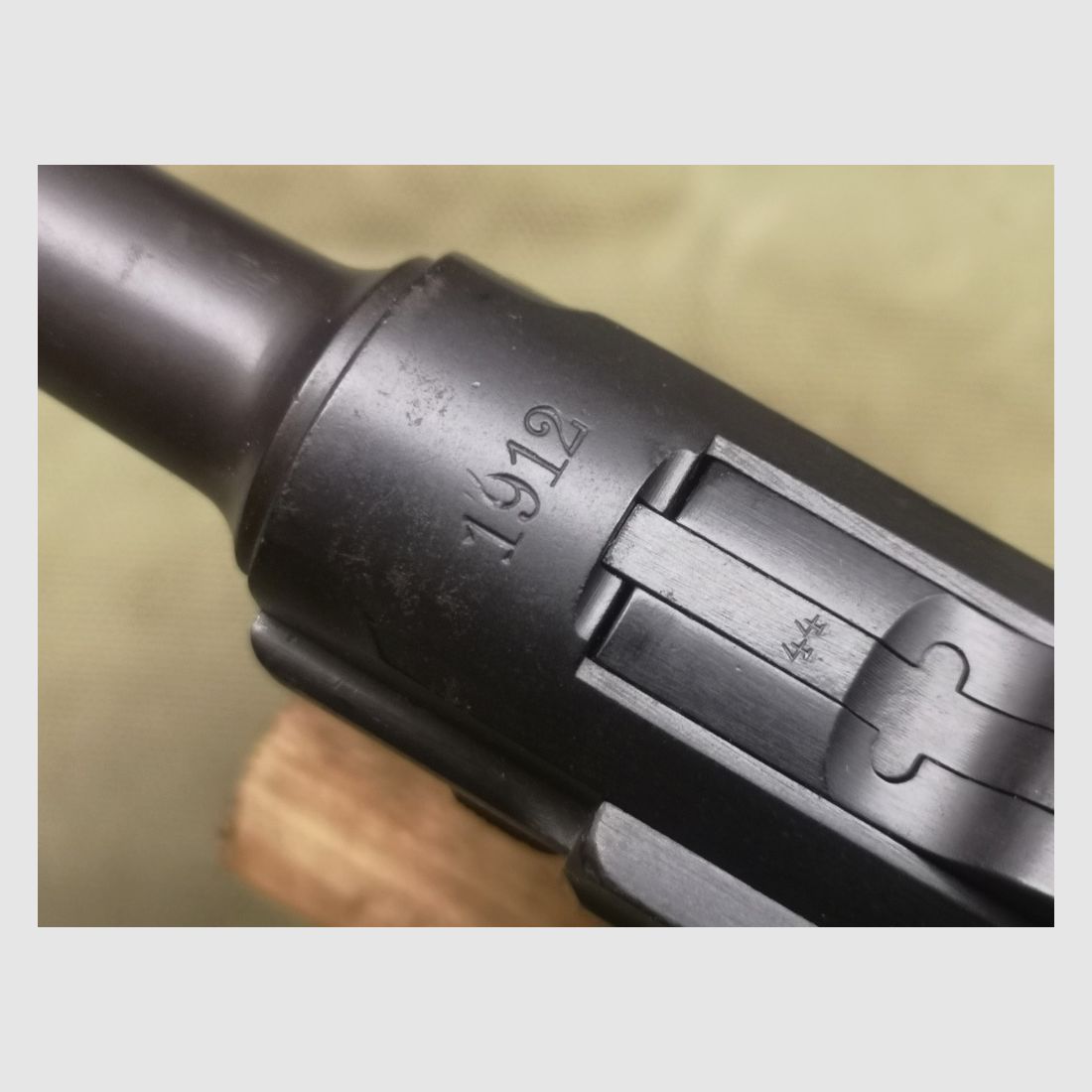 Pistole Luger 08  DWM 1912 Nummerngleich Truppenstempel