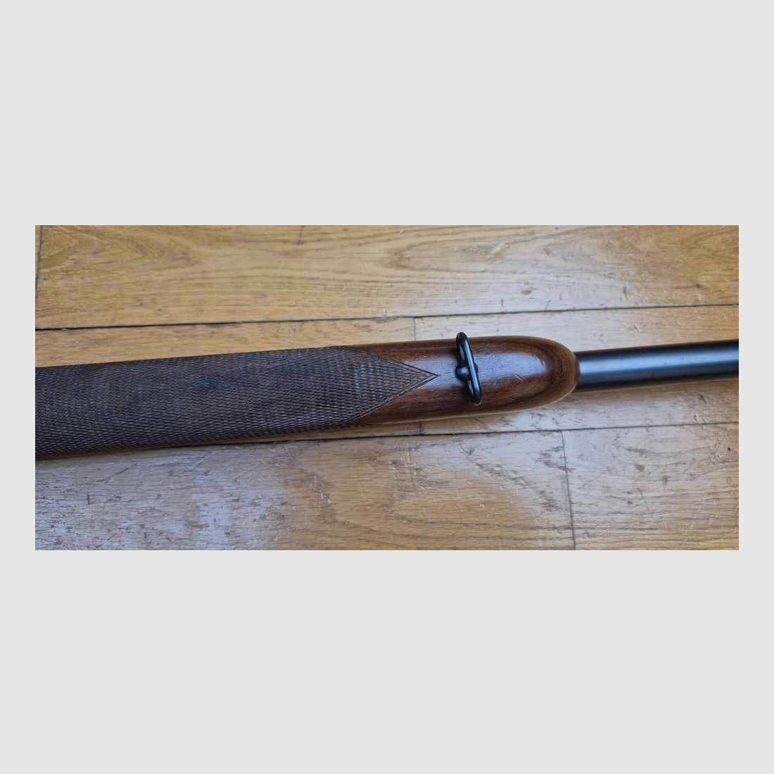 Sehr schöne Wettbewerbsbüchse Mauser ES350 B – III. Reich – Modell Meisterschaftsbüchse – 22LR – Anfängerwaffe 1936 – Mono-Nummer – Premium Lauf – Ein Sprung an der Spitze des Schaftes, aber insgesamt in ausgezeichnetem Zustand, fast neu – TBE, Bild 14 von 35