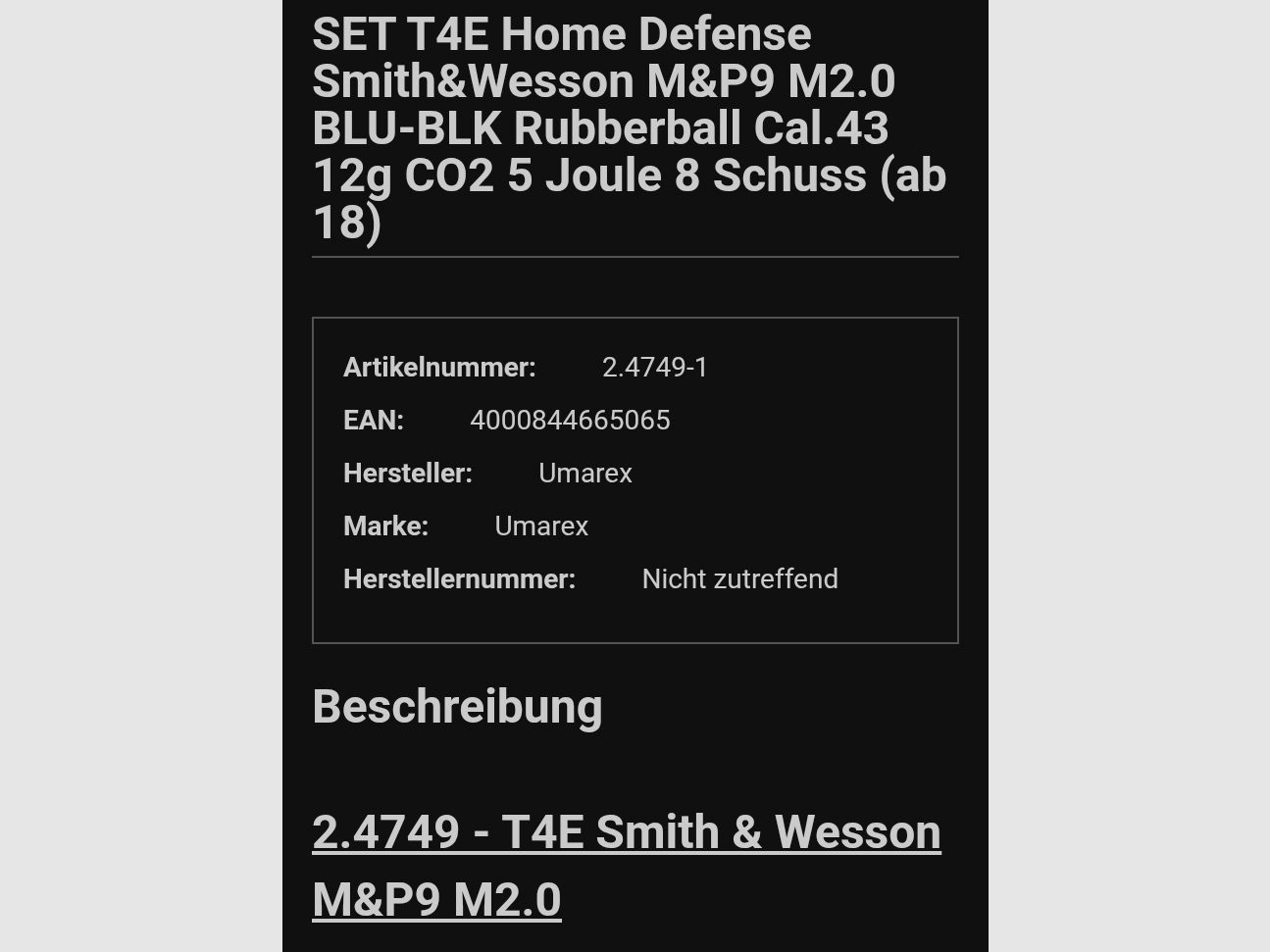 RAM wapen Smith en Wesson kal. 43