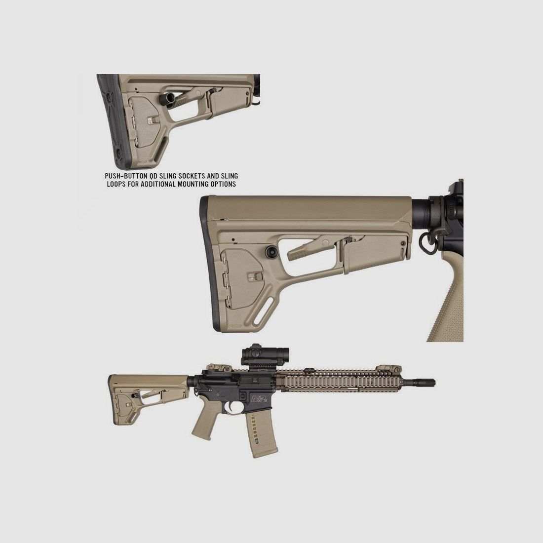 Magpul ACS-L Schaft Mil-Spec FDE, Bild 2 von 3