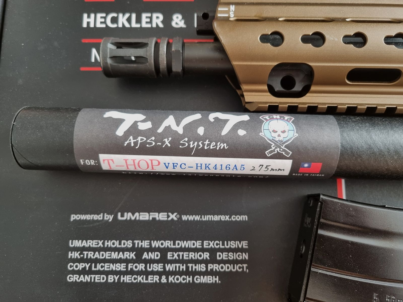 Airsoft VFC HK416 GBB RAL8000 HKey Handschutz, TNT Hopup