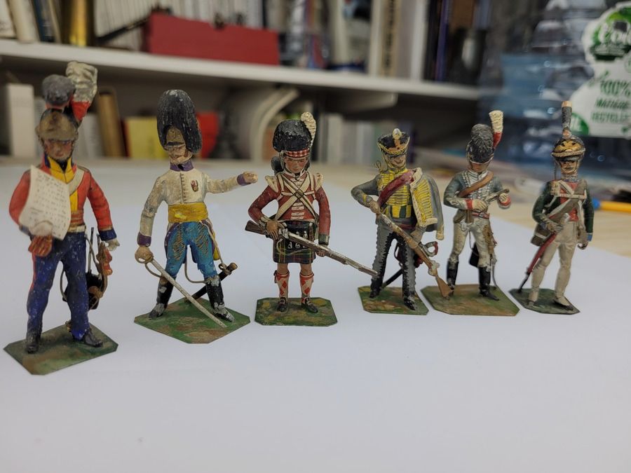 6 Zinnfiguren – Soldaten der anti-napoleonischen Koalitionen – schottisch, russisch, … Sehr schöne Qualität, Bild 2 von 7