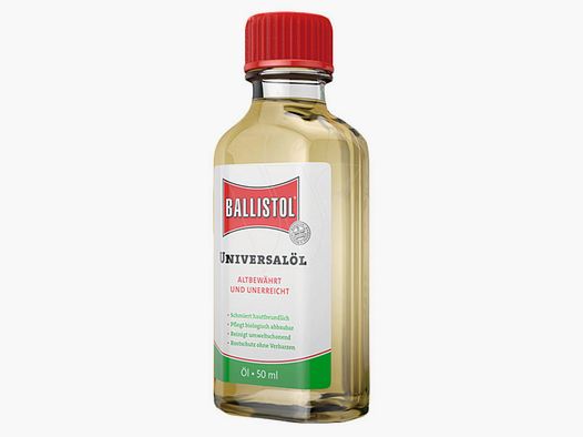 Ballistol Pure Olie onderhoudsolie wit 50 ml medisch zuivere olie voor wapens messen metaal leer hout