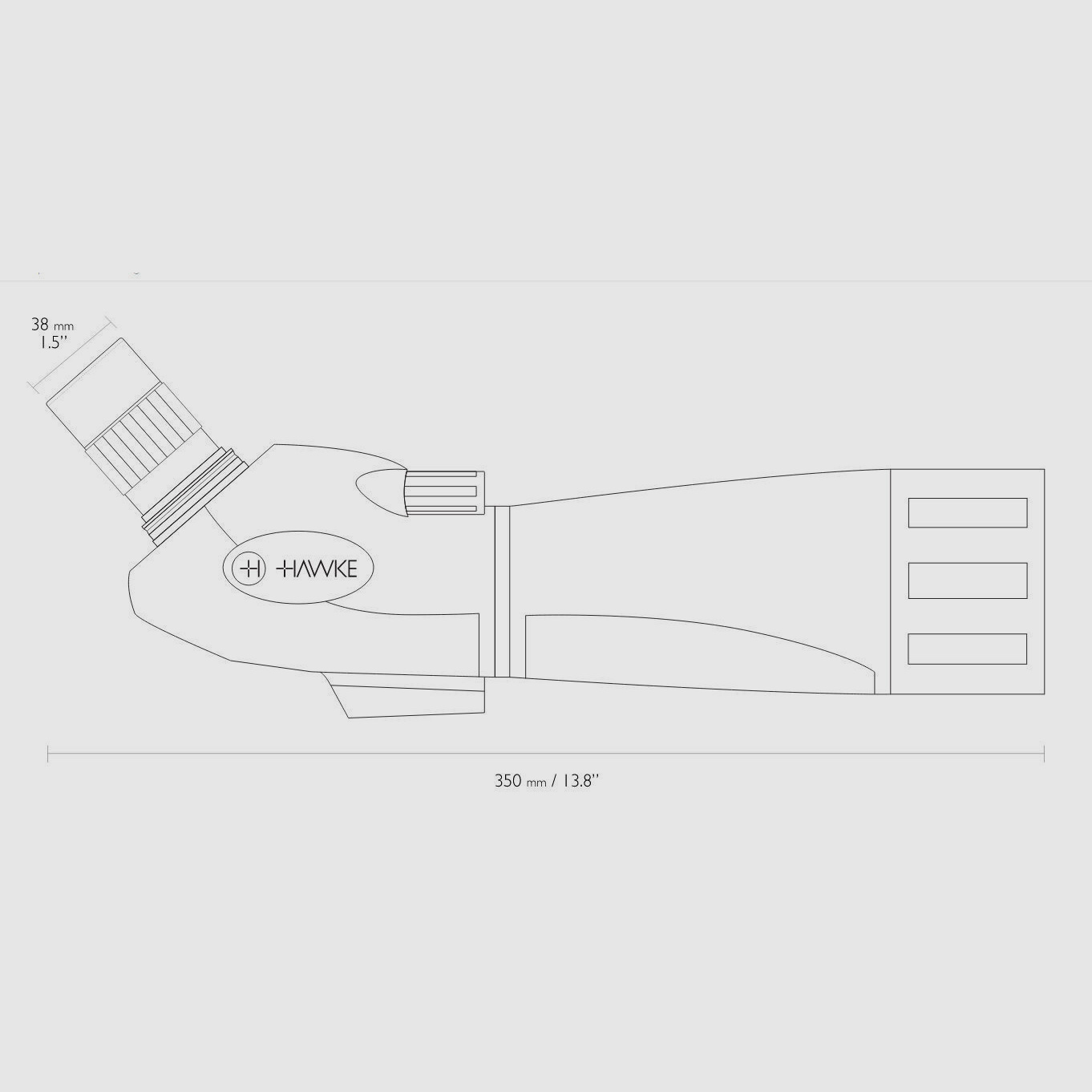 HAWKE 51100 Vantage Spotting Scope 20-60x60 met harde koffer en statief