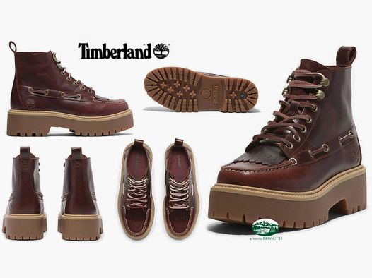 TIMBERLAND Scarponi Stone Street Mid Lace Up donna colore bordeaux