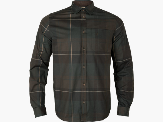 Härkila Akse L/S Camisa Hombre Shadow brown check XXL