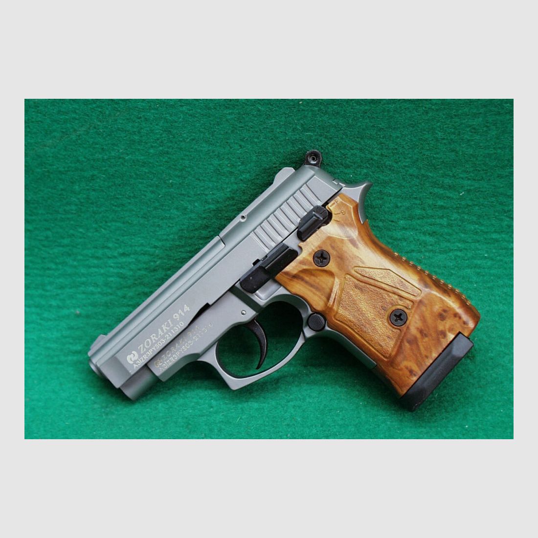 Zoraki Schreckschuss Pistole - Zoraki 914, titan/holzoptik