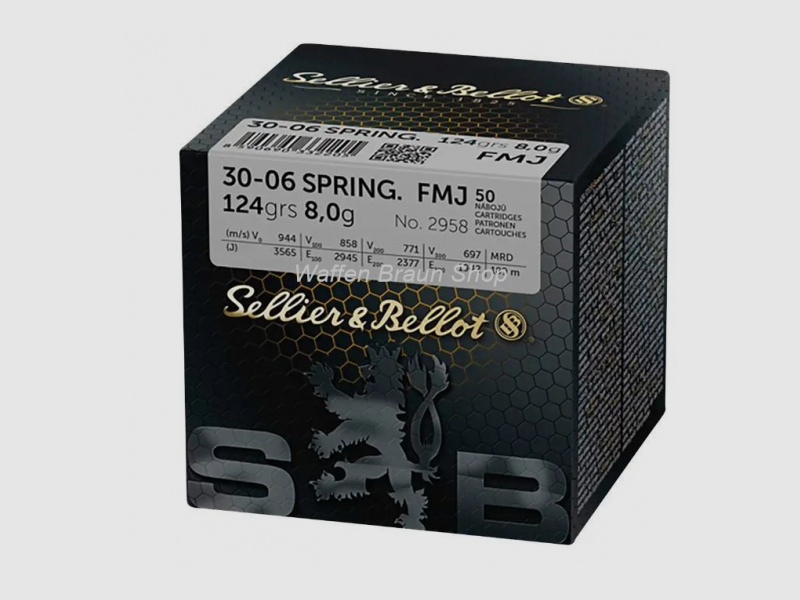 S+B .30-06Spr. FMJ 124grs. 50St