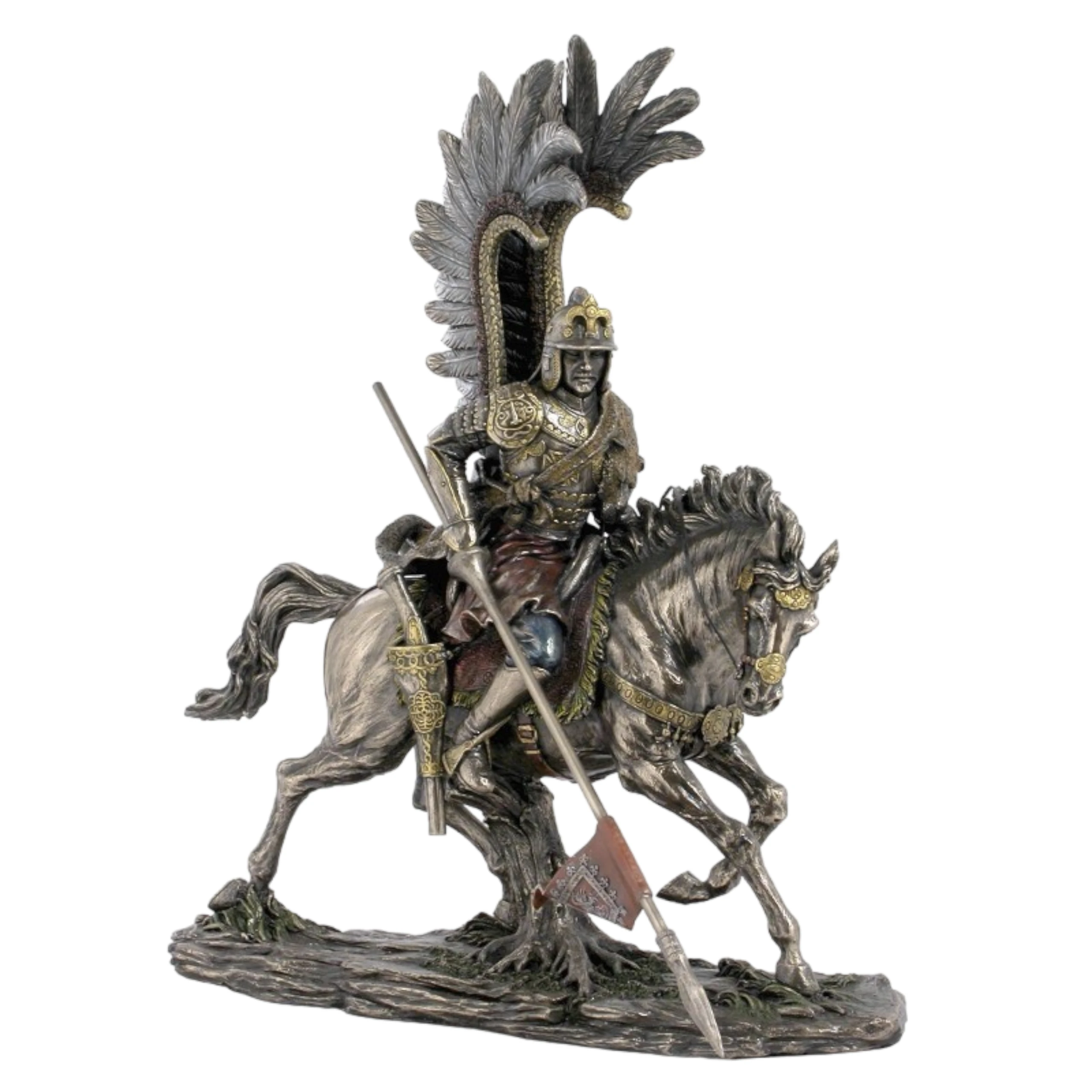 Scultura esclusiva, statuetta di ussaro polacco, 32 cm, Veronese