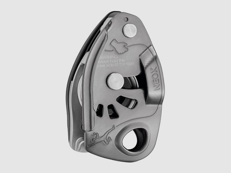 PETZL NEOX LIGHT GRAY | Descender Belay Device Climbing, image 1 of 6