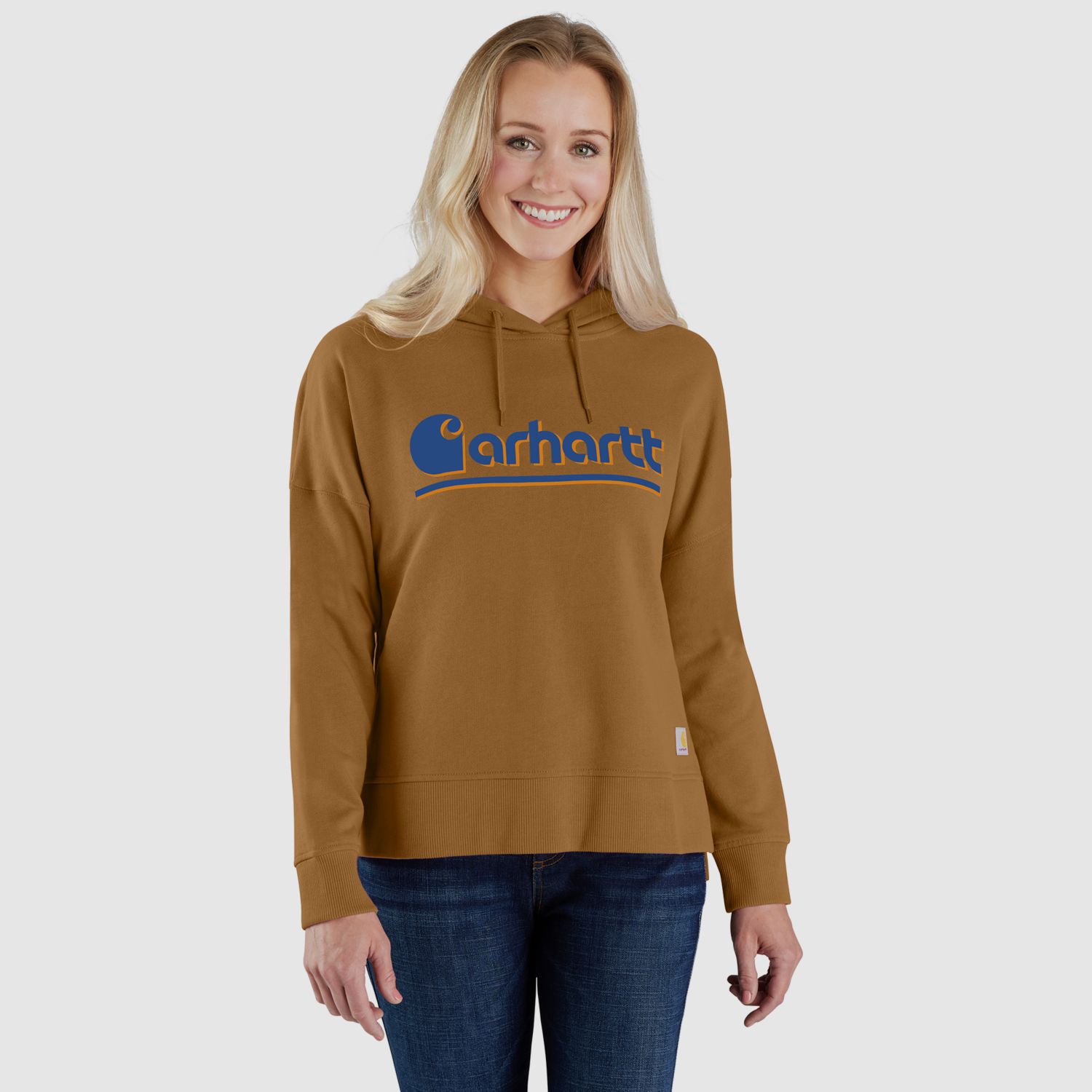 Carhartt Fiber Series Graphic Hoodie, Donna, Carhartt® marrone, XL