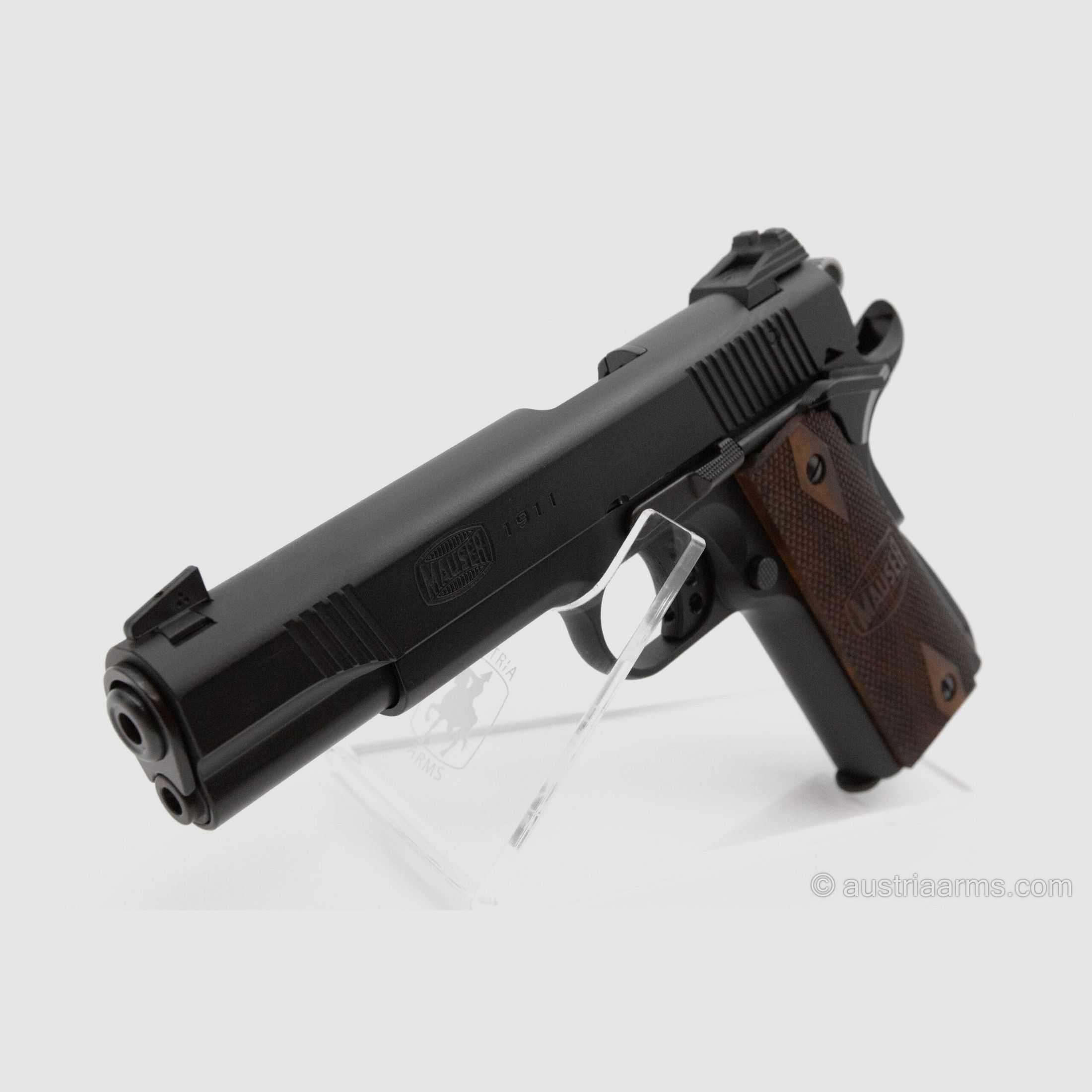 Mauser 1911 Schwarz, Kal. .22lr, Walnuss Griffschalen, Bild 4 von 4