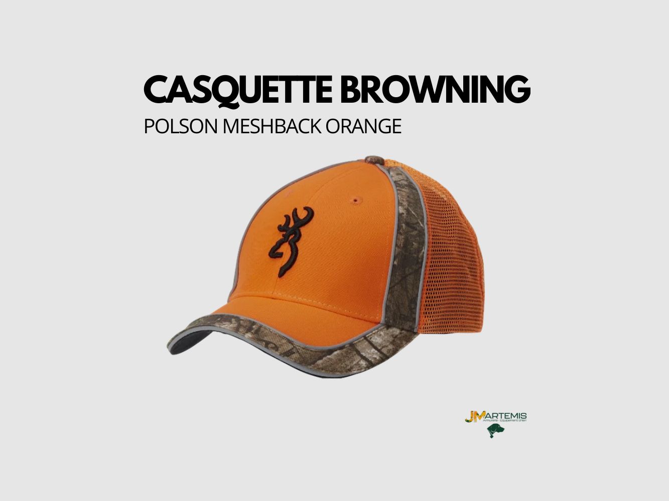CAPPello DA CACCIA BROWNING ARANCIONE POLSON MESHBACK, immagine 3 di 3