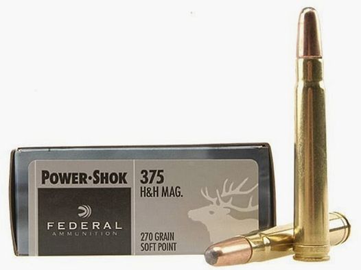 Federal Power-Shok .375 H&H Mag. 270GR JSP 20 cartridges