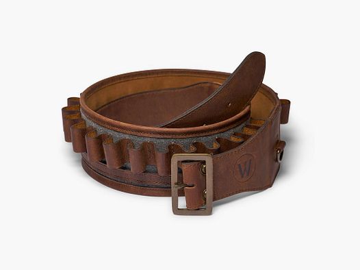 Waidmanns Leder Patronengürtel Janko Braun / Grau (Kaliber 12,16,20)