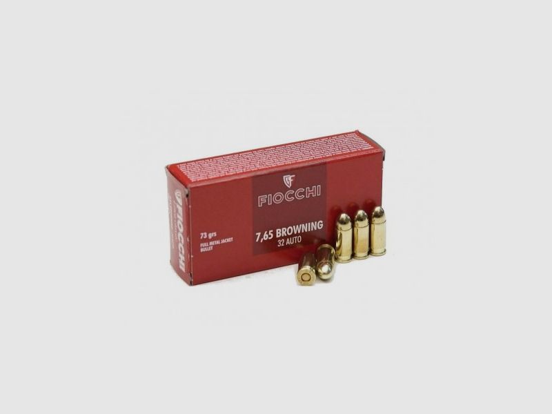 Fiocchi Munition Kal. 32 Auto 7,65 Browning FMJ 73gr pro 500