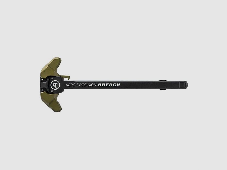 AERO PRECISION AMBIDEXTROUS AERO PRECISION BREACH CHARGING HANDLE AMBI PETITES LEVIERS POUR AR-15 BLK/ODG, image 1 sur 3