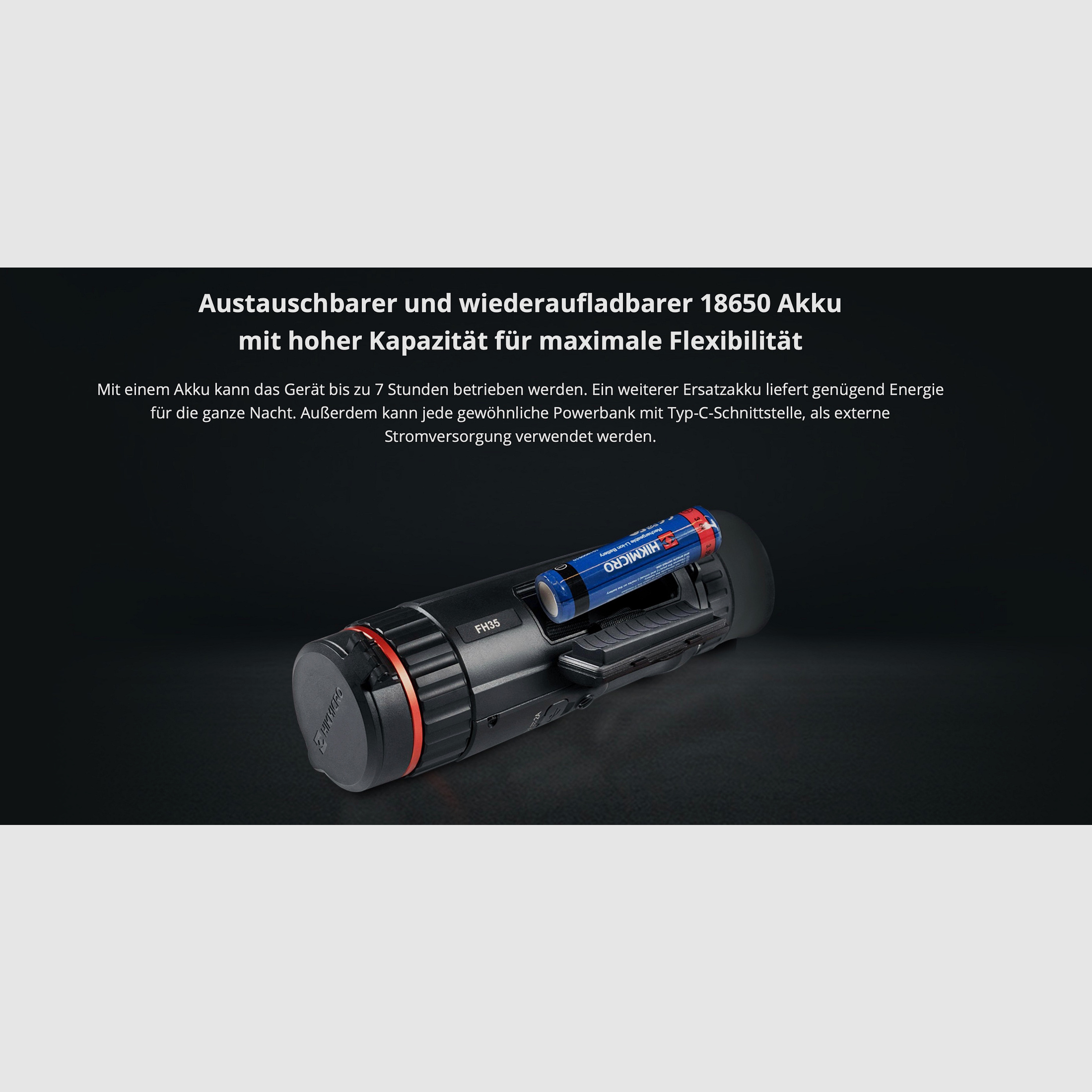 Hikmicro Monokular Falcon FQ35 Wärmebildkamera 640 x 512 12 μm <20 mK