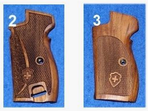 Checkered Houten Grips Sig P210