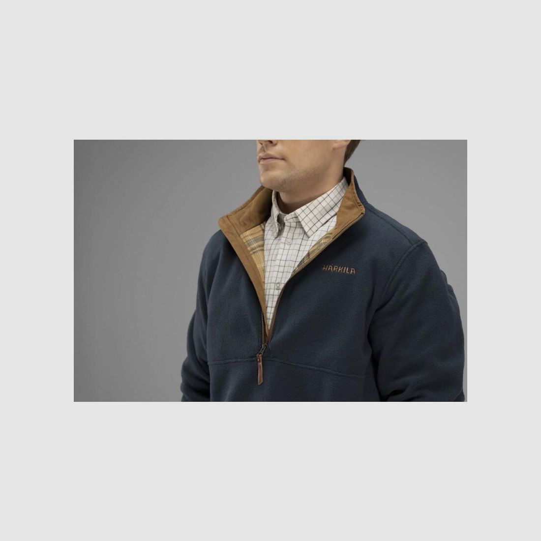 Härkila Herren Fleecepullover Sandhem Dark navy melange