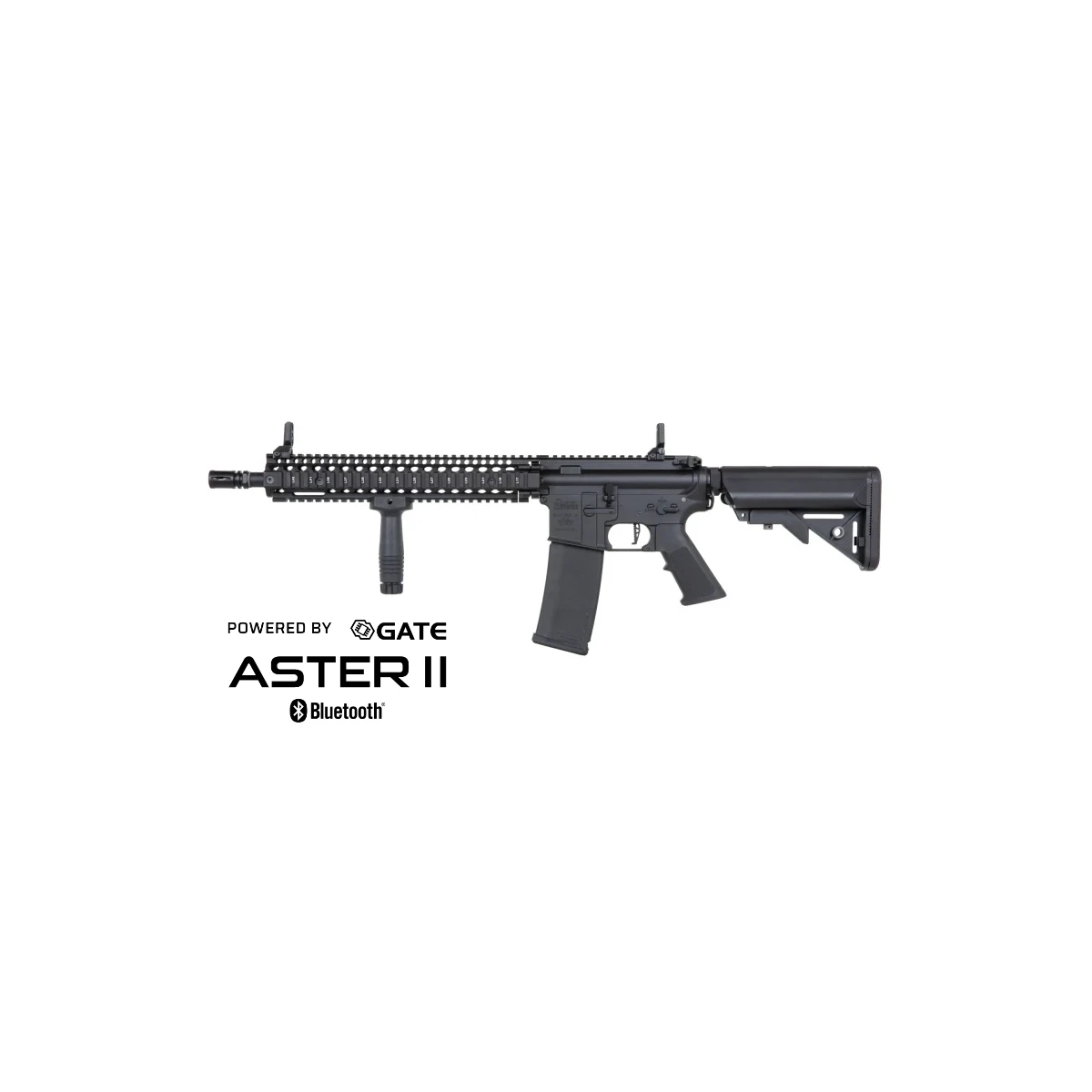 SA Daniel Defense® MK18 Block II (SA-P26 PRIME™ Aster II ETU BLDC™) Karabin Airsoft Wolno od 18 - Czarny -F-