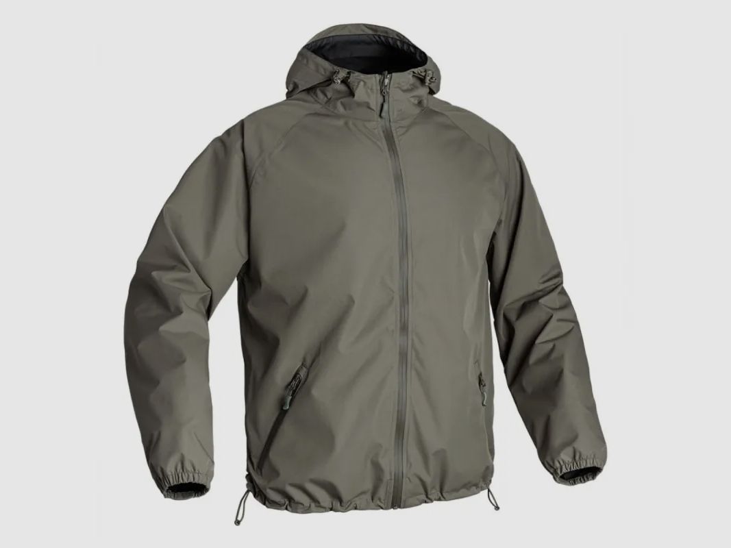 Kurze wasserdichte Lightshell-Jacke in Khaki, Bild 2 von 17
