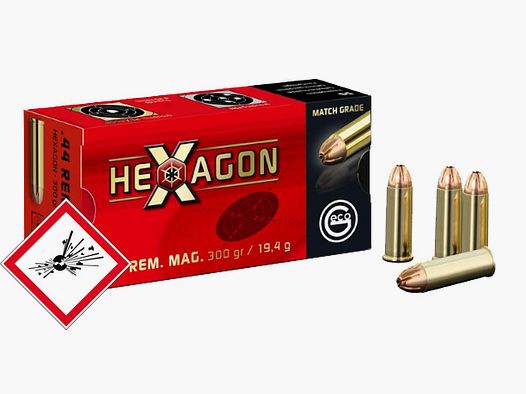 Geco Hexagon nabój rewolwerowy kal. .44 Rem Mag 300grs.