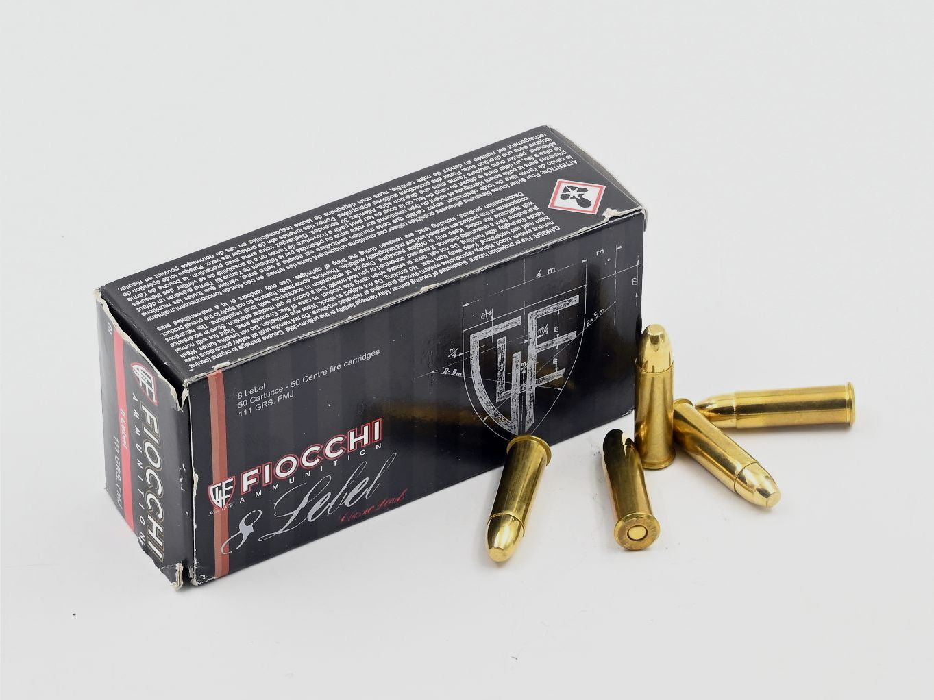 Fiocchi, 8 mm Lebel, FMJ, 111 gr., 50 Stk.