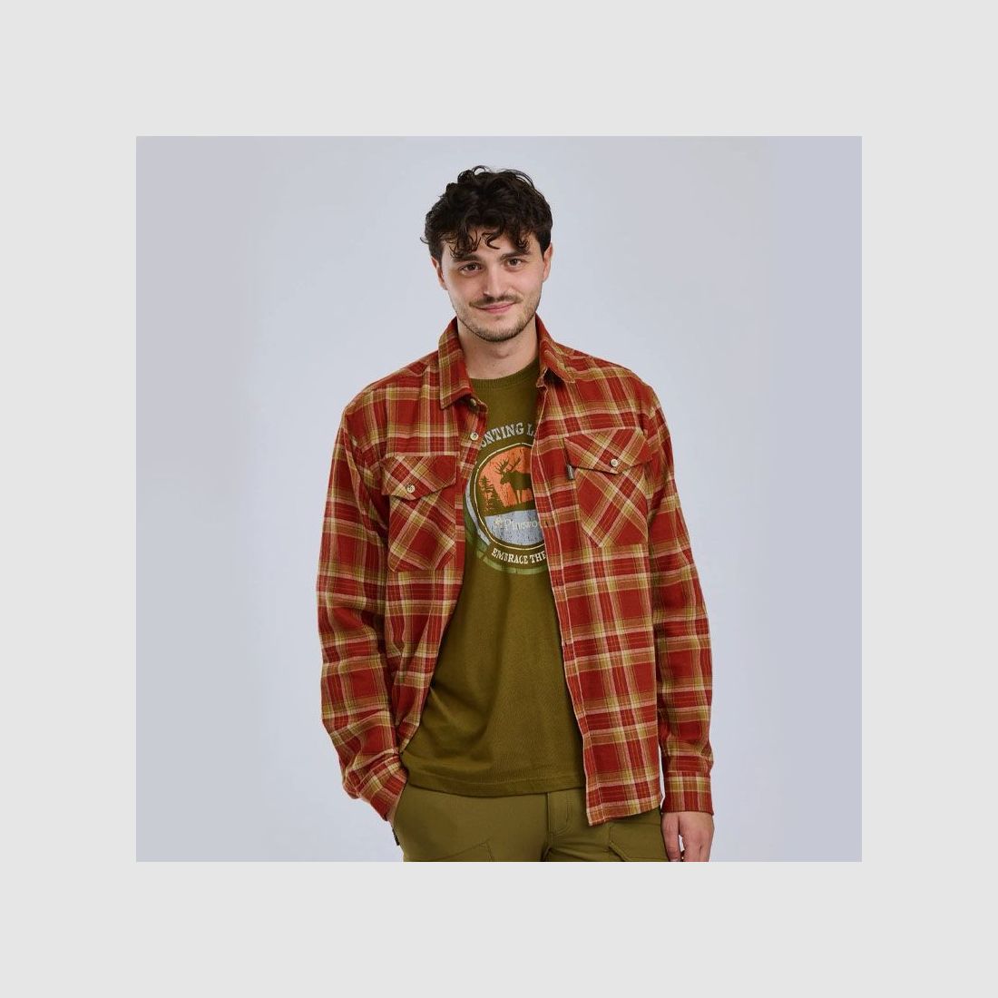KOSZULKA MOOSE 5466 H.OLIVE PINEWOOD, zdjęcie 4 z 6