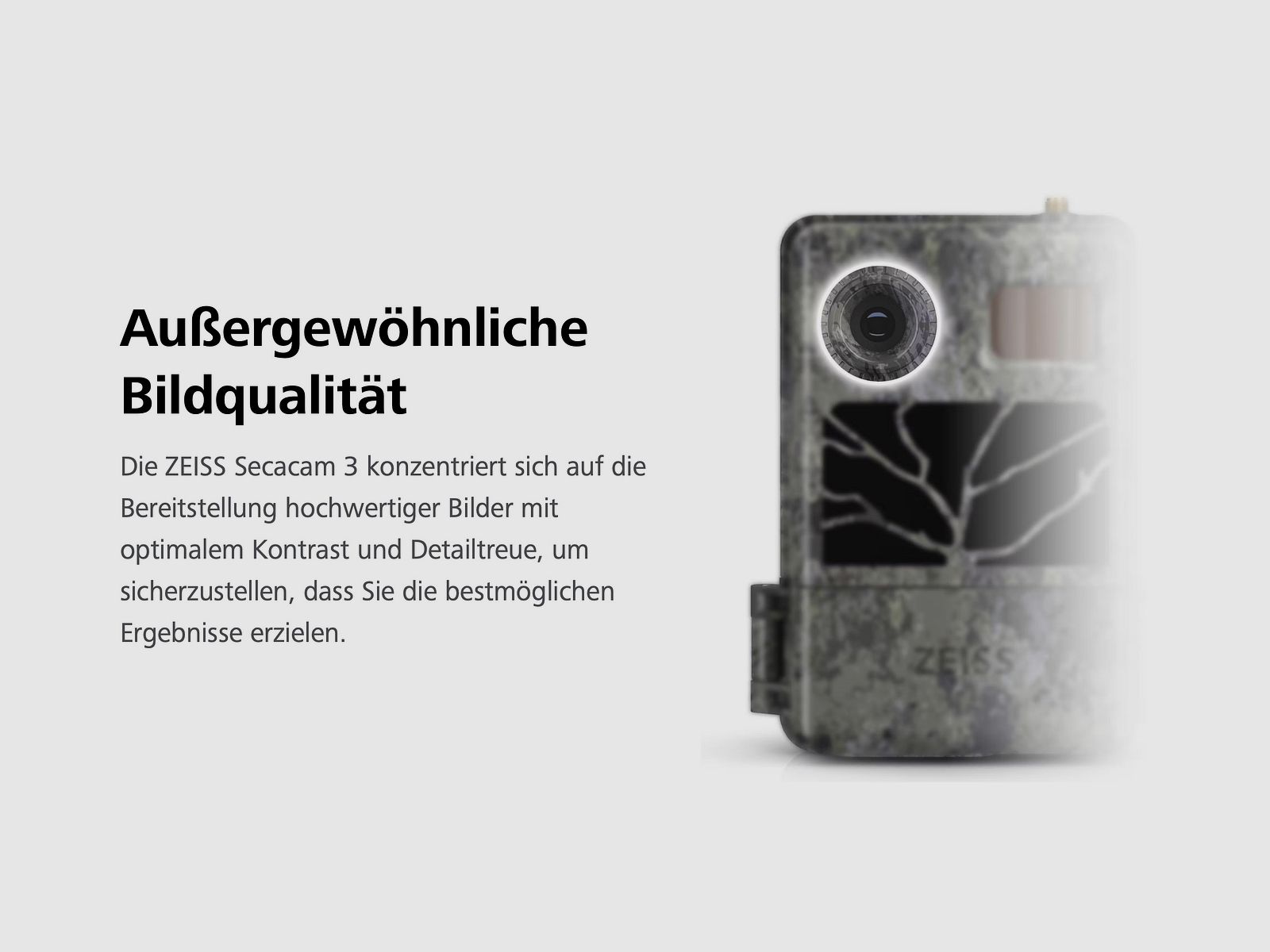 ZEISS Secacam 3 Wildkamera mit Sendefunktion 60 Grad Sehfeld 25m Blitzreichweite