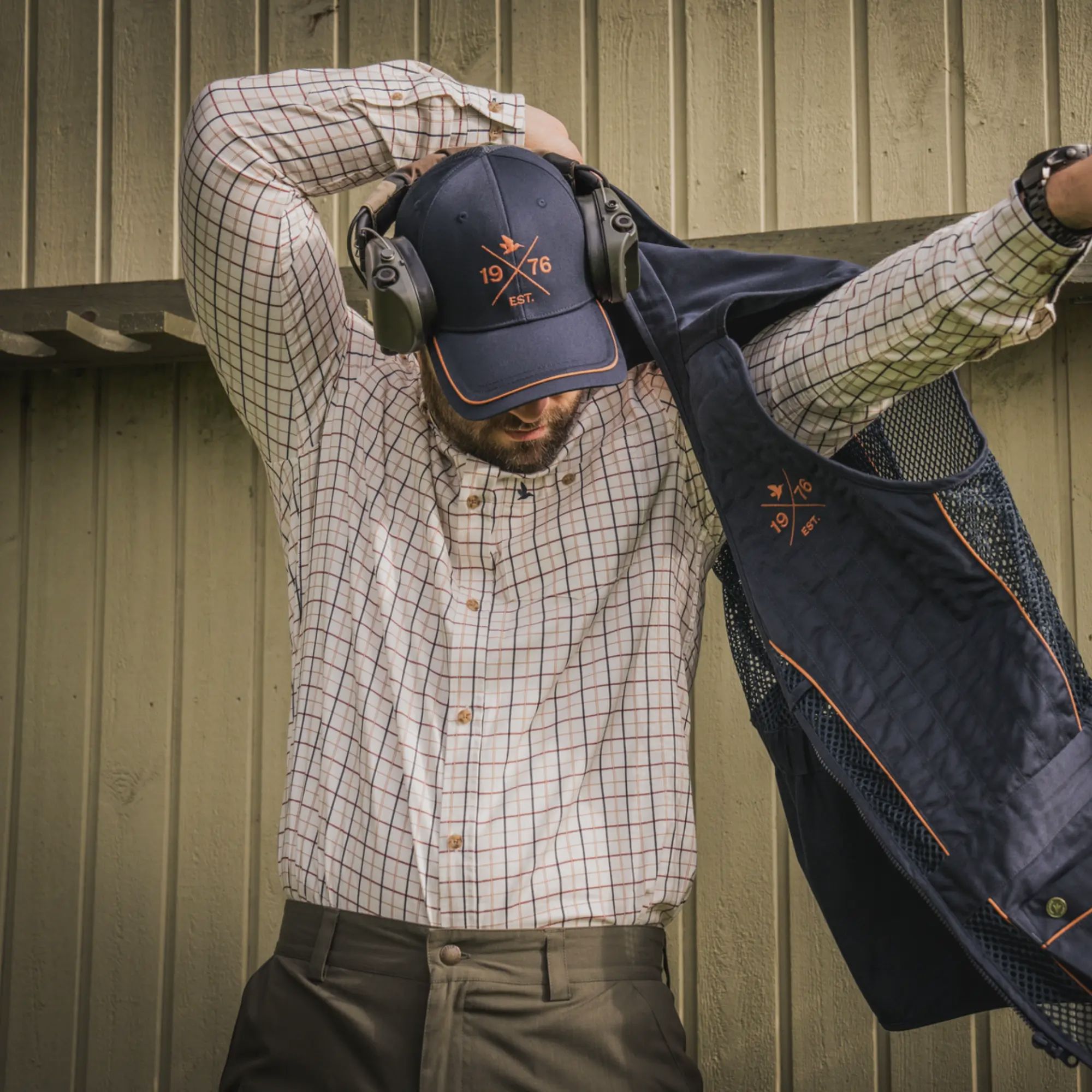 Seeland Jachtshirt Oxford (Classic Blue/Merlot Check)