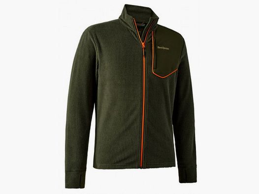 Technische Fleecejacke Deerhunter grün und orange Modell Chamois Art. 8095 361 DEERHUNTER