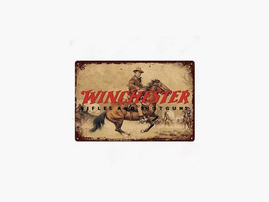 Dekorative Metallplatte Winchester Western