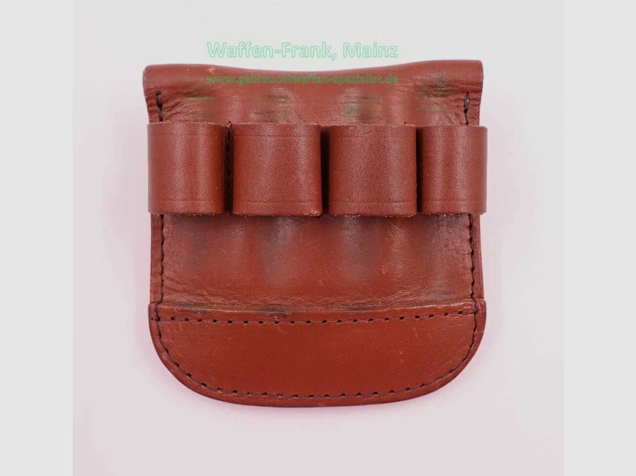 Unknown manufacturer leather cartridge case for shot and bullet