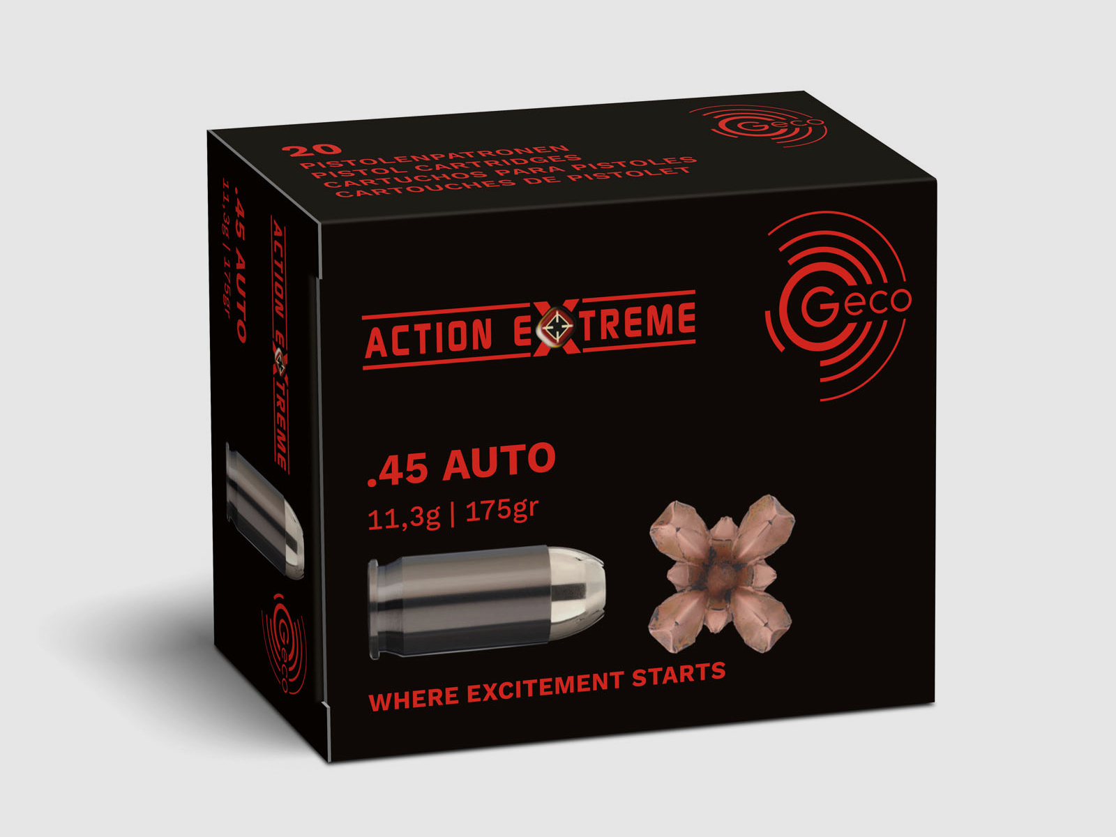 Geco Action EXTREME 11,3g - 175gr .45Auto
