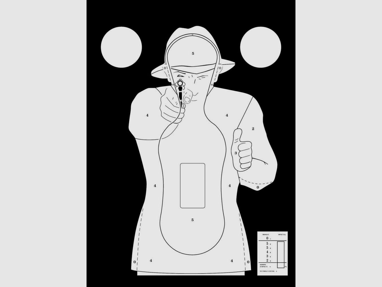 Papiere Zielscheiben Silhouette Polizei - 100 Stück - Format 51x71 cm - Für präzises und realistisches Training, Bild 3 von 5
