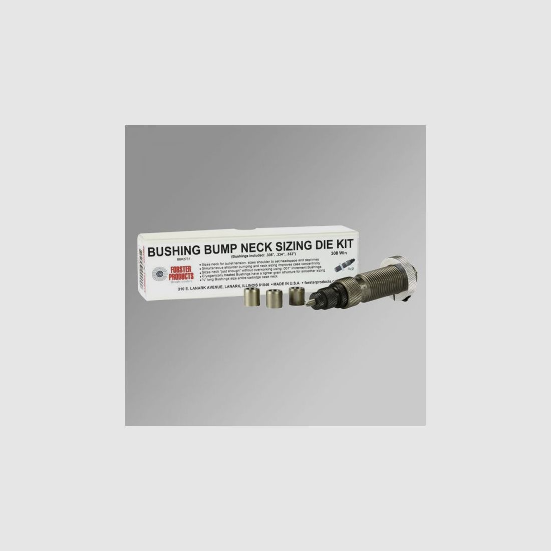 Die Recal Cuello Kit Bushing Forster Kal. 243 Win