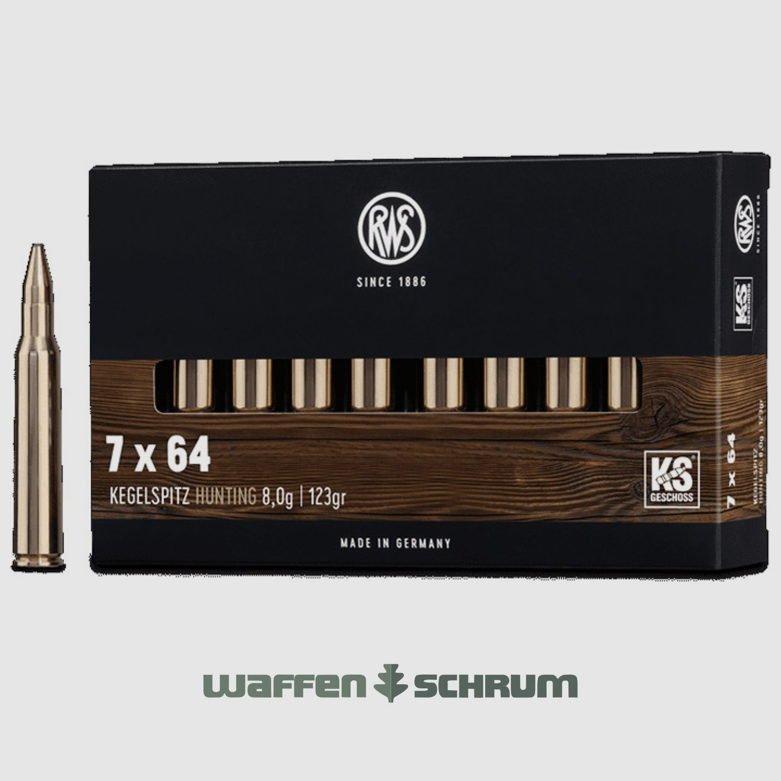 RWS Kegelspitz 8,0g - 123gr 7x64