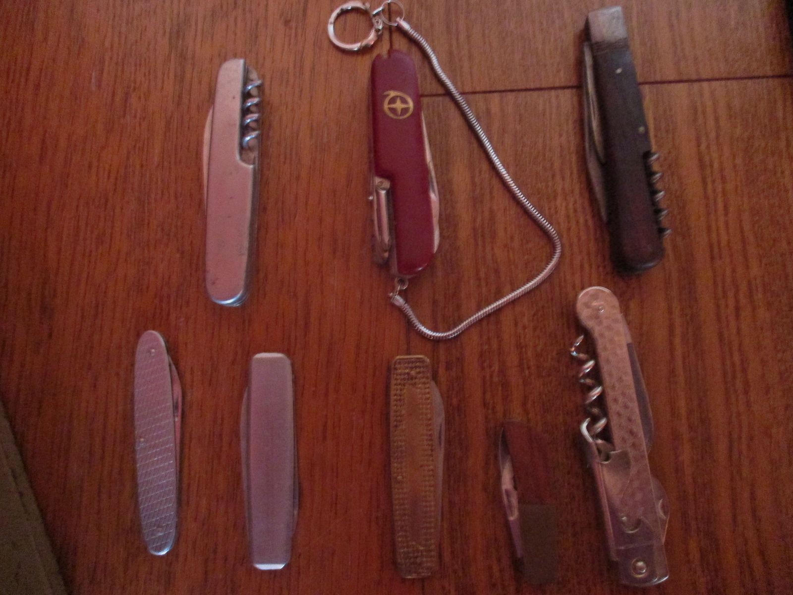 alte Dekoteile, Schweizer Taschenmesser, Jagdbilder, Flaschenöffner,
