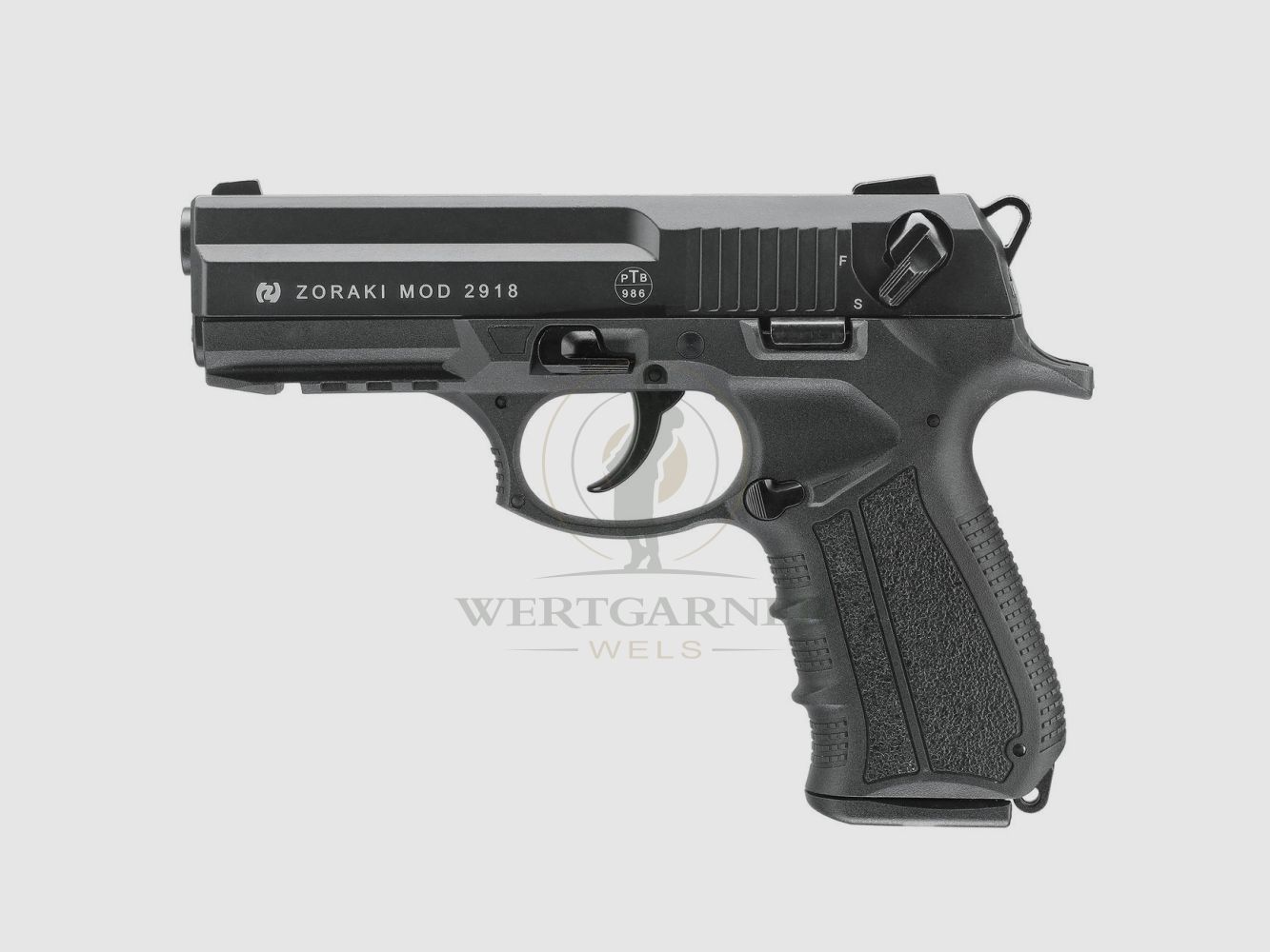 Zoraki Mod. 2918 BP Black 9mm P.A.K., afbeelding 1 van 3